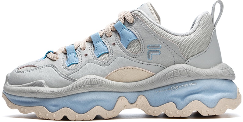 (Women) FILA FUSION QD96 Athletic Shoes 'Grey Beige Blue' T12W311203FQB Buy (Women) FILA FUSION QD96 Athletic Shoes 'Grey Beige Blue' T12W311203FQB