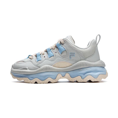 (W) FILA FUSION QD96 Athletic Shoes 'Grey Beige Blue'