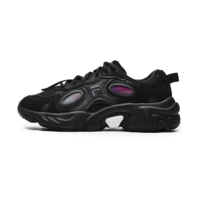 (W) FILA FUSION Raccoon Sneakers 'Black Purple'