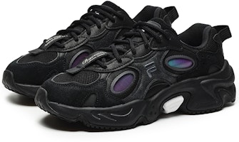 (W) Fila Fusion Raccoon Sneakers 'Hitam Ungu' T12W241117FBP Order (W) Fila Fusion Raccoon Sneakers 'Hitam Ungu' T12W241117FBP