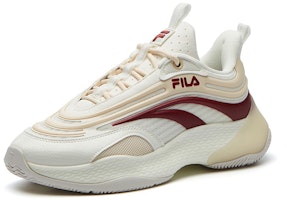 Fila Fusion 斐樂潮牌 Ray 2 減震防滑耐磨 低幫老爹鞋 女款 米白紅 Lookbook Fila Fusion 斐樂潮牌 Ray 2 減震防滑耐磨 低幫老爹鞋 女款 米白紅