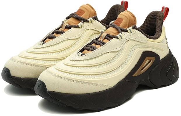 (W) Sneakers FILA FUSION Ray 4 'Putih Krim Jeruk' T12W331108FLB Order (W) Sneakers FILA FUSION Ray 4 'Putih Krim Jeruk' T12W331108FLB