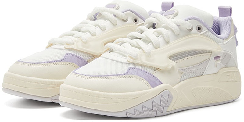 (Women) FILA FUSION Lifestyle Basketball Heritage Sneakers 'White Purple' T12W323205FBP Order (Women) FILA FUSION Lifestyle Basketball Heritage Sneakers 'White Purple' T12W323205FBP