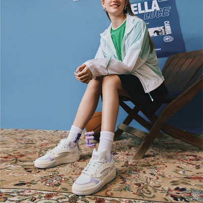 (W) FILA FUSION ヘリテージバスケ (白/紫) T12W323205FBP Details for (W) FILA FUSION ヘリテージバスケ (白/紫) T12W323205FBP