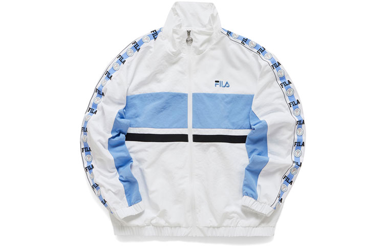 (Women) FILA Fusion Retro Colorblock Track Jacket for Women - White Jacket T11W115705F-WT