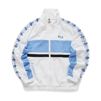 (Women) FILA Fusion Retro Colorblock Track Jacket for Women - White Jacket T11W115705F-WT