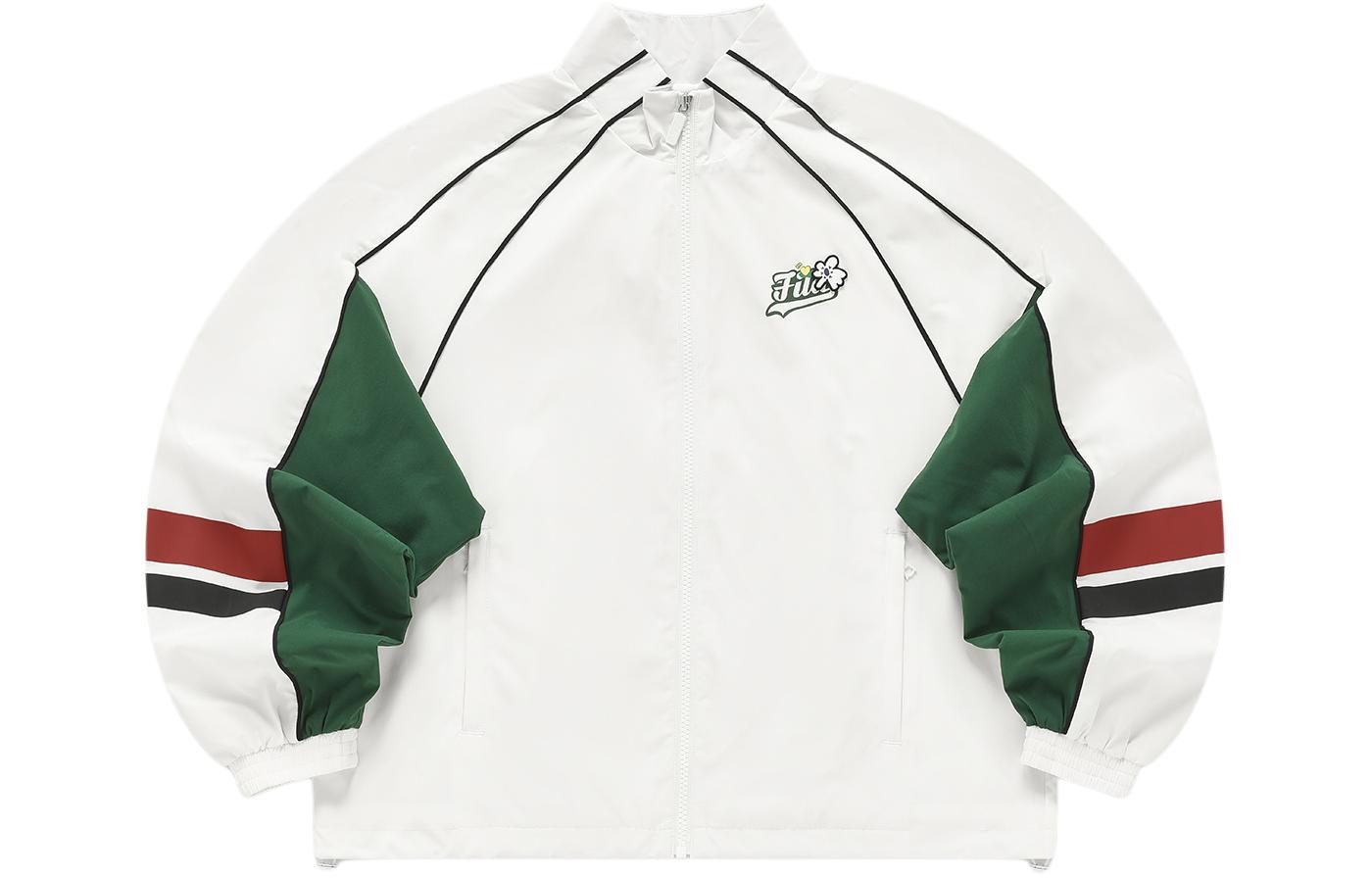 (Women) FILA FUSION Retro Colorblock Zip-Up Track Jacket Off-White T11W422705F-WT