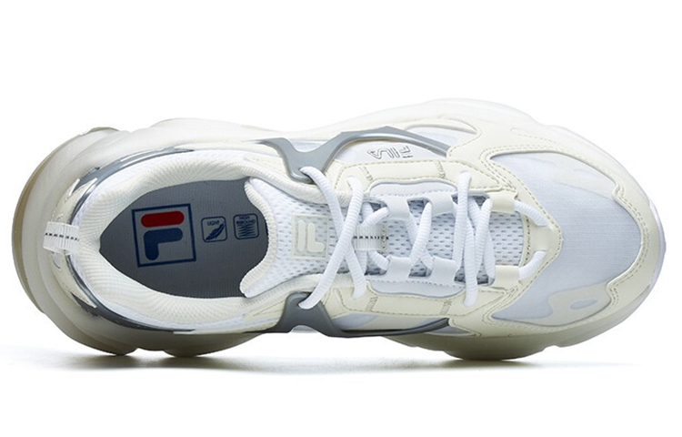 Shop FILA FUSION斐樂潮牌 RJV 低幫 運動休閒鞋 女款 白藍