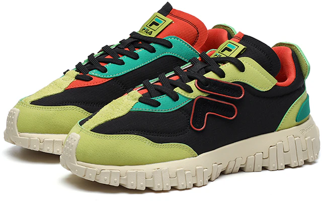 (W) FILA Fusion RT70 ''Bloc de Couleurs Noir Vert'' T12W141101FBP Order (W) FILA Fusion RT70 ''Bloc de Couleurs Noir Vert'' T12W141101FBP
