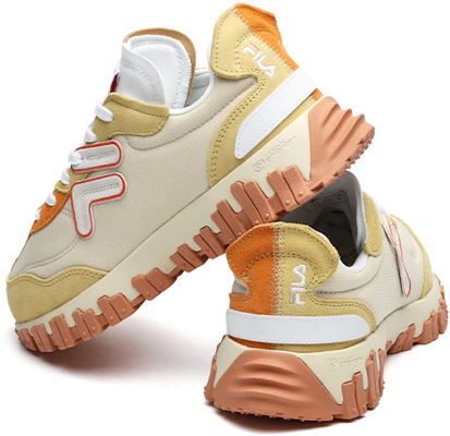 FILA FUSION 斐樂潮牌 RT70 復古 低幫 運動休閒鞋 女款 泥土黃油黃拼色 Shop FILA FUSION 斐樂潮牌 RT70 復古 低幫 運動休閒鞋 女款 泥土黃油黃拼色