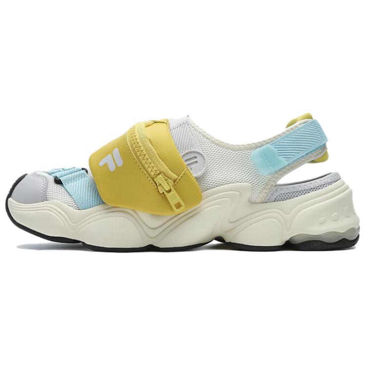 (Women) FILA FUSION Sandals 'White Grey Yellow' T12W421404FSN