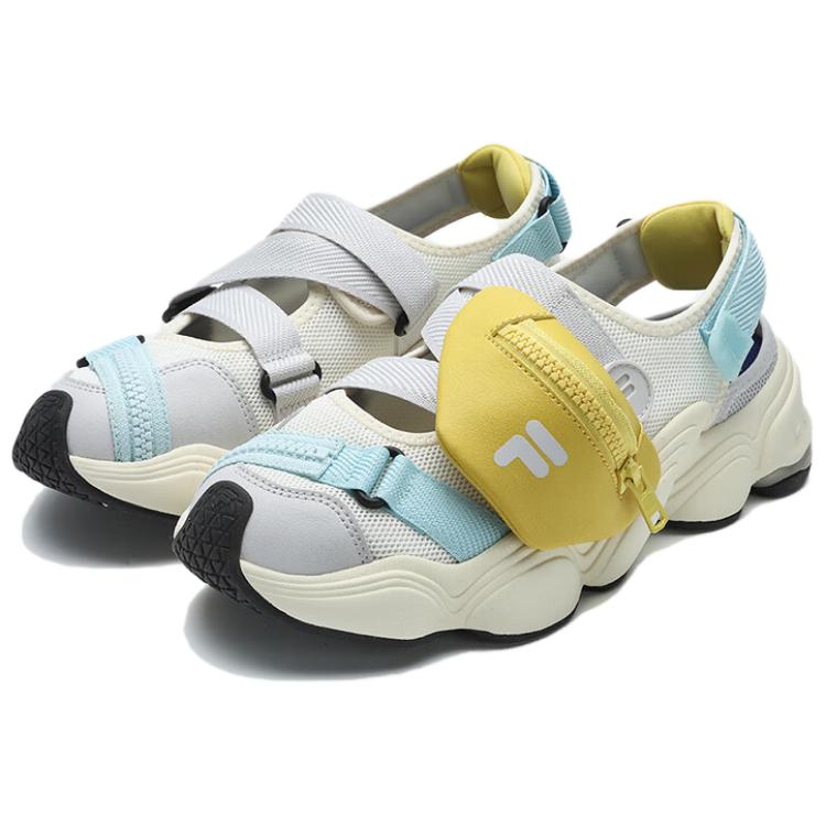 Order (W) 斐乐FUSION白灰黄凉鞋 T12W421404FSN