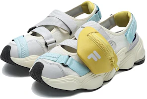 Order (Women) FILA FUSION Sandals 'White Grey Yellow' T12W421404FSN