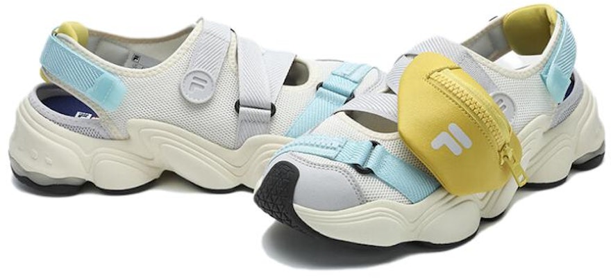 (Women) FILA FUSION Sandals 'White Grey Yellow' T12W421404FSN Lookbook (Women) FILA FUSION Sandals 'White Grey Yellow' T12W421404FSN