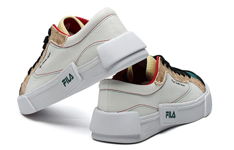 (W) FILA Fusion Shoes 'Beige Teal White' 圖 5