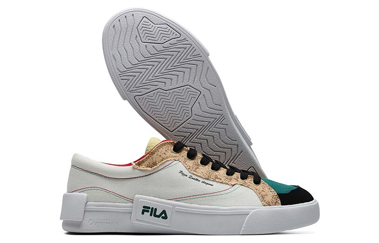 (W) FILA Fusion Shoes 'Beige Teal White' 圖 6