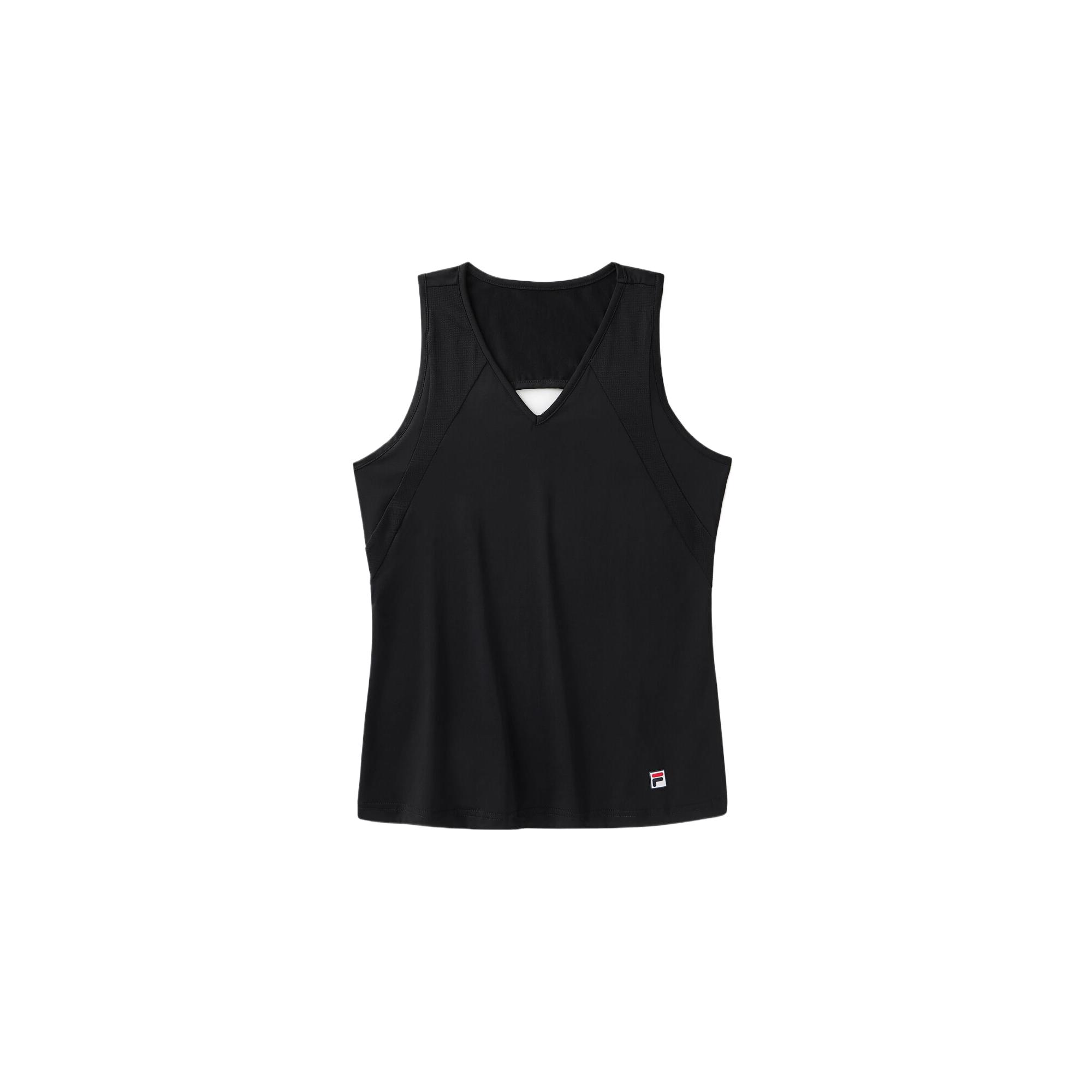 (Women) FILA Fusion Sleeveless Soft Tennis Shirt - Black TW31D354-001
