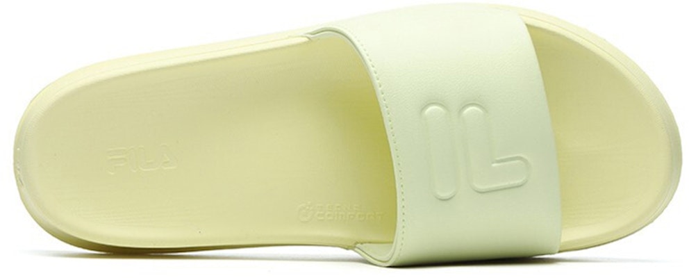 (Women) FILA Fusion Slides 'Pale Yellow' T12W125503FTY Shop (Women) FILA Fusion Slides 'Pale Yellow' T12W125503FTY