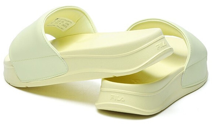 (Women) FILA Fusion Slides 'Pale Yellow' T12W125503FTY Purchase (Women) FILA Fusion Slides 'Pale Yellow' T12W125503FTY