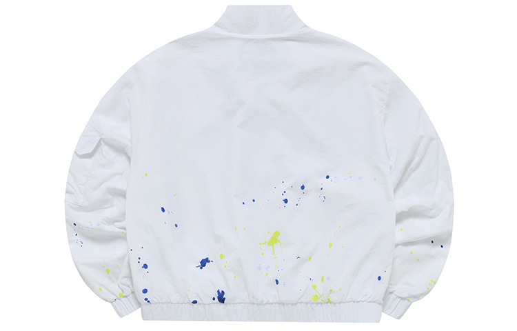 (Women) FILA FUSION Splatter Print Loose Fit Woven Jacket Standard White T11W235702F-WT 圖 3