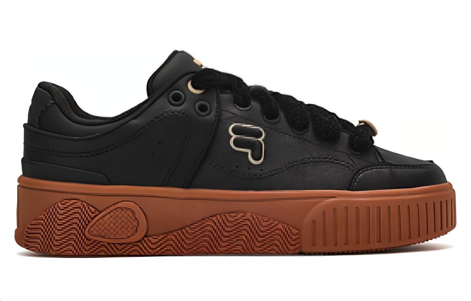 Order (W) FILA FUSION Stack滑板鞋‘黑棕色’ T12W342208FBK