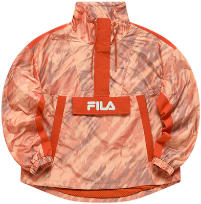 (W) FILA Fusion 女款街頭運動半拉鍊外套 橙紅拼接設計 T11W211702FOR Order (W) FILA Fusion 女款街頭運動半拉鍊外套 橙紅拼接設計 T11W211702FOR