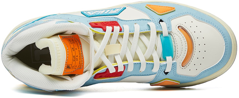 (W) FILA Fusion Teratach Tinggi 'Biru Putih' T52W111204ASW Shop (W) FILA Fusion Teratach Tinggi 'Biru Putih' T52W111204ASW