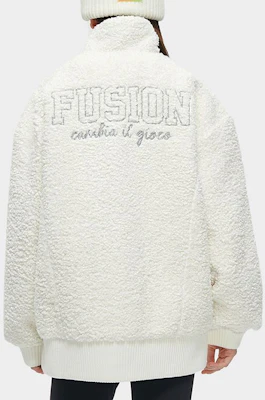 (W) FILA FUSION 校服风人造羊羔绒保暖夹克 - 白色 T11W345901F-WT Purchase (W) FILA FUSION 校服风人造羊羔绒保暖夹克 - 白色 T11W345901F-WT