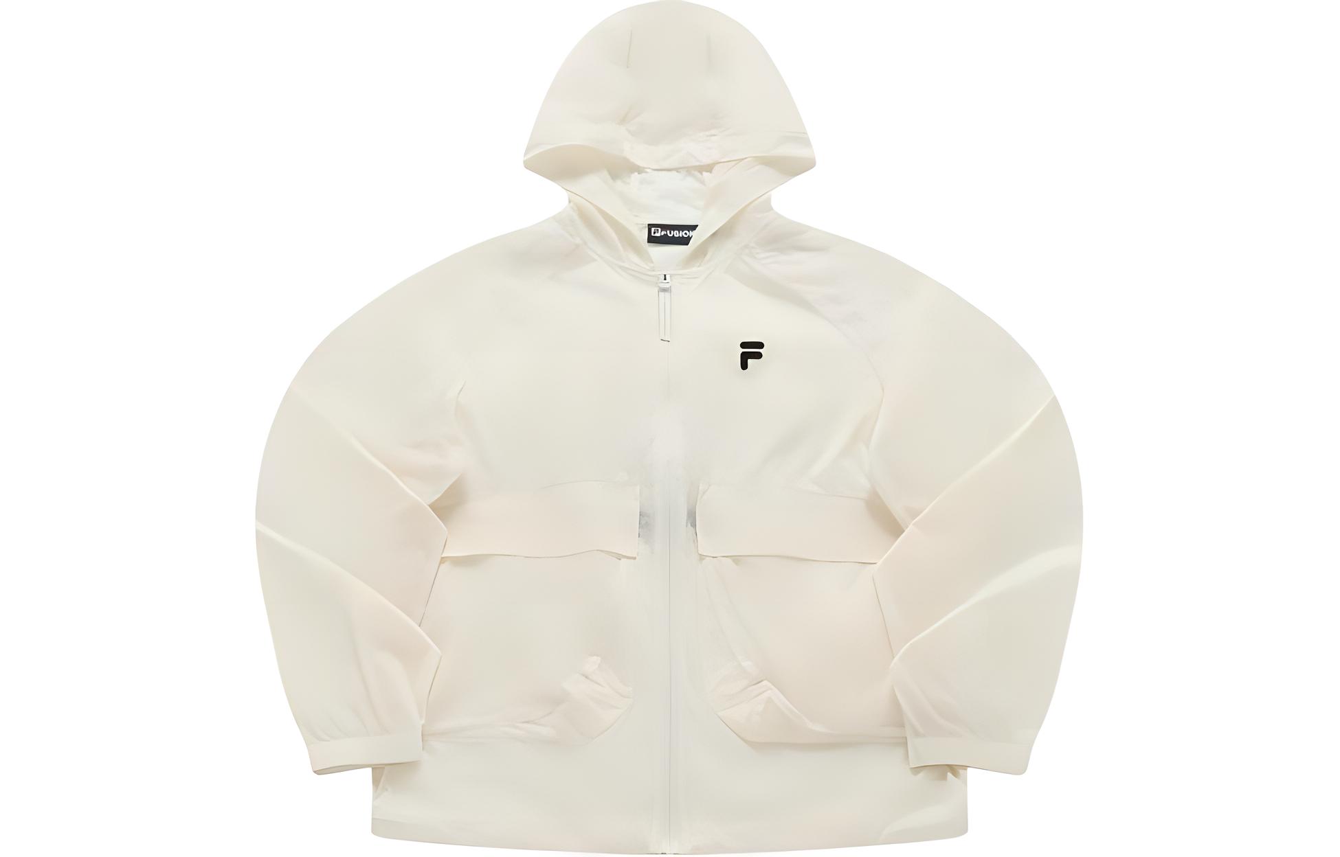 (Women) FILA FUSION Urban Tech Hooded Outdoor Jacket - Pastoral White T11W421703FIV