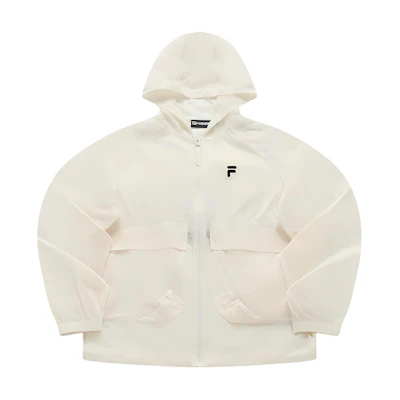 (Women) FILA FUSION Urban Tech Hooded Outdoor Jacket - Pastoral White T11W421703FIV