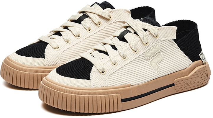 Fila Fusion 霏樂潮牌 Wallride 時尚潮流帆布鞋 女款 奶白黑 Order Fila Fusion 霏樂潮牌 Wallride 時尚潮流帆布鞋 女款 奶白黑