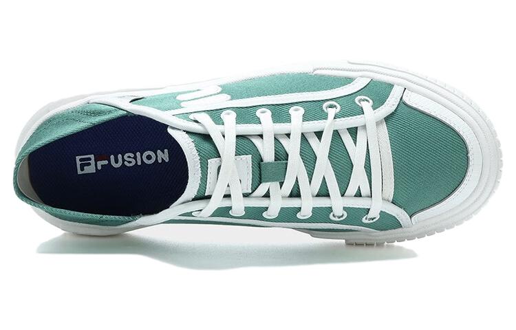 Order FILA FUSION斐樂潮牌 Wallride Dx 防滑耐磨 低幫 帆布鞋 女款 白綠
