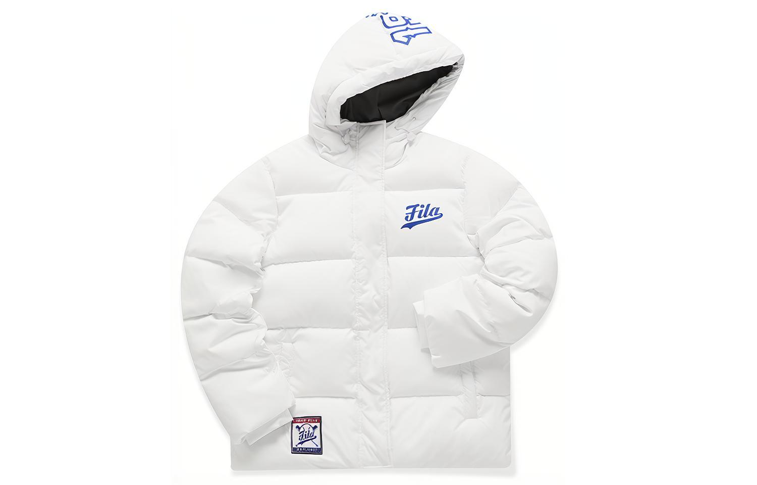(Women) FILA Fusion White Puffer Down Jacket with Logo Print - Winter Collection T11W042913FWT