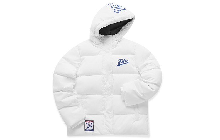 Order (Women) FILA Fusion White Puffer Down Jacket with Logo Print - Winter Collection T11W042913FWT