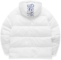 Lookbook (Women) FILA Fusion White Puffer Down Jacket with Logo Print - Winter Collection T11W042913FWT