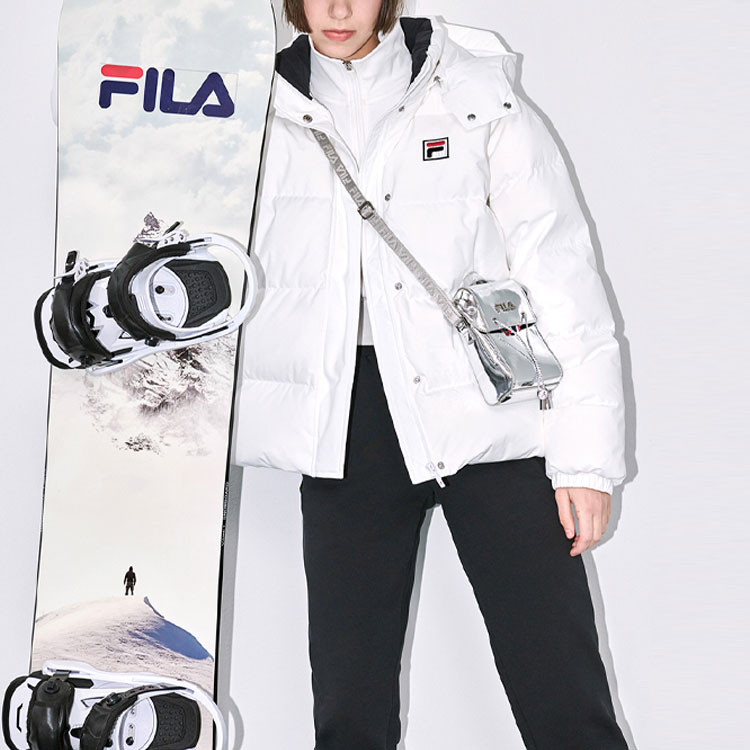 (Women) FILA FUSION Winter White Down Jacket - Sporty, Loose, Warm T51W111910AWT 圖 5