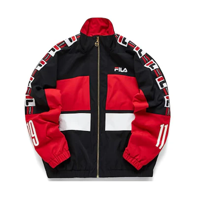 (Women) FILA Fusion Women’s Colorblock Casual Loose-Fit Woven Jacket T11W012704FRD