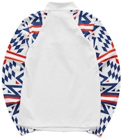 (W) FILA FUSION レディース ホワイト 幾何学模様 長袖Tシャツ コラボ T11W047207F-WT Lookbook (W) FILA FUSION レディース ホワイト 幾何学模様 長袖Tシャツ コラボ T11W047207F-WT