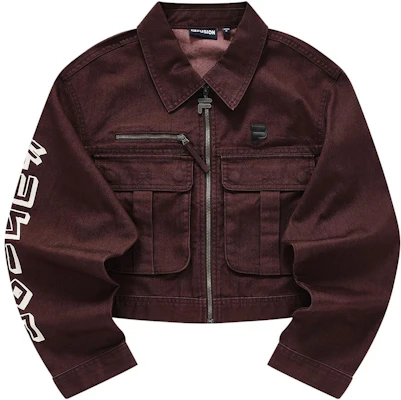 (W) FILA Fusion工装风宽松休闲织物夹克 红枫棕色 T11W343701F-BN Buy (W) FILA Fusion工装风宽松休闲织物夹克 红枫棕色 T11W343701F-BN