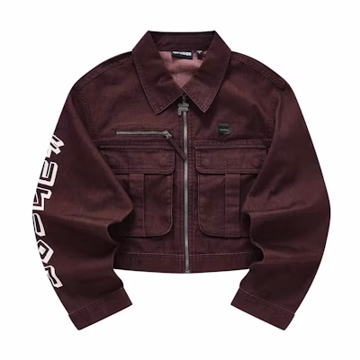 (Women) FILA Fusion Workwear Oversized Casual Woven Jacket Red Maple Brown T11W343701F-BN