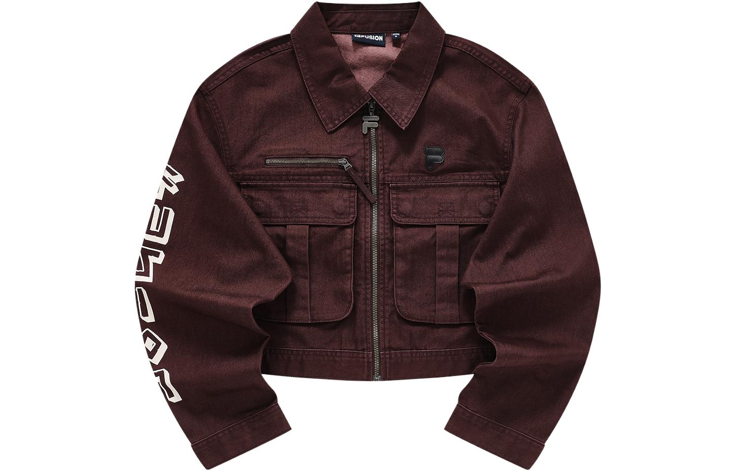 Order (W) FILA Fusion工装风宽松休闲织物夹克 红枫棕色 T11W343701F-BN