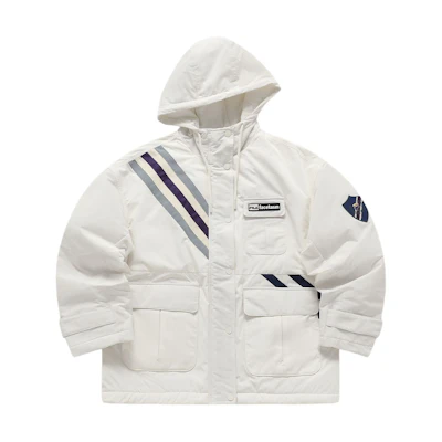 (Women) FILA FUSION FACETASM Oversized Colorblock Hooded Jacket White. T11W417902F-IV
