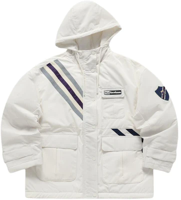 (W) FILA FUSION x FACETASM Jaket Hoodie Oversize Warna Blok Putih. T11W417902F-IV Order (W) FILA FUSION x FACETASM Jaket Hoodie Oversize Warna Blok Putih. T11W417902F-IV