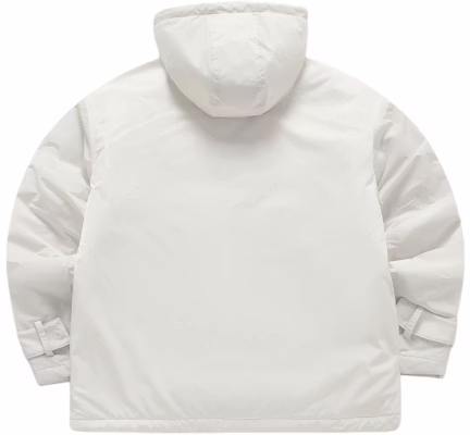 (W) FILA FUSION x FACETASM Jaket Hoodie Oversize Warna Blok Putih. T11W417902F-IV Lookbook (W) FILA FUSION x FACETASM Jaket Hoodie Oversize Warna Blok Putih. T11W417902F-IV