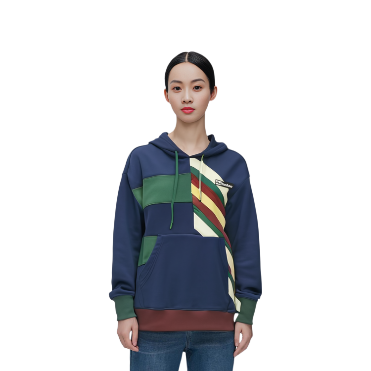 (Women) FILA Fusion FACETASM Oversized Hoodie Colorblock Hannis Blue T11W417202F-NV 圖 6