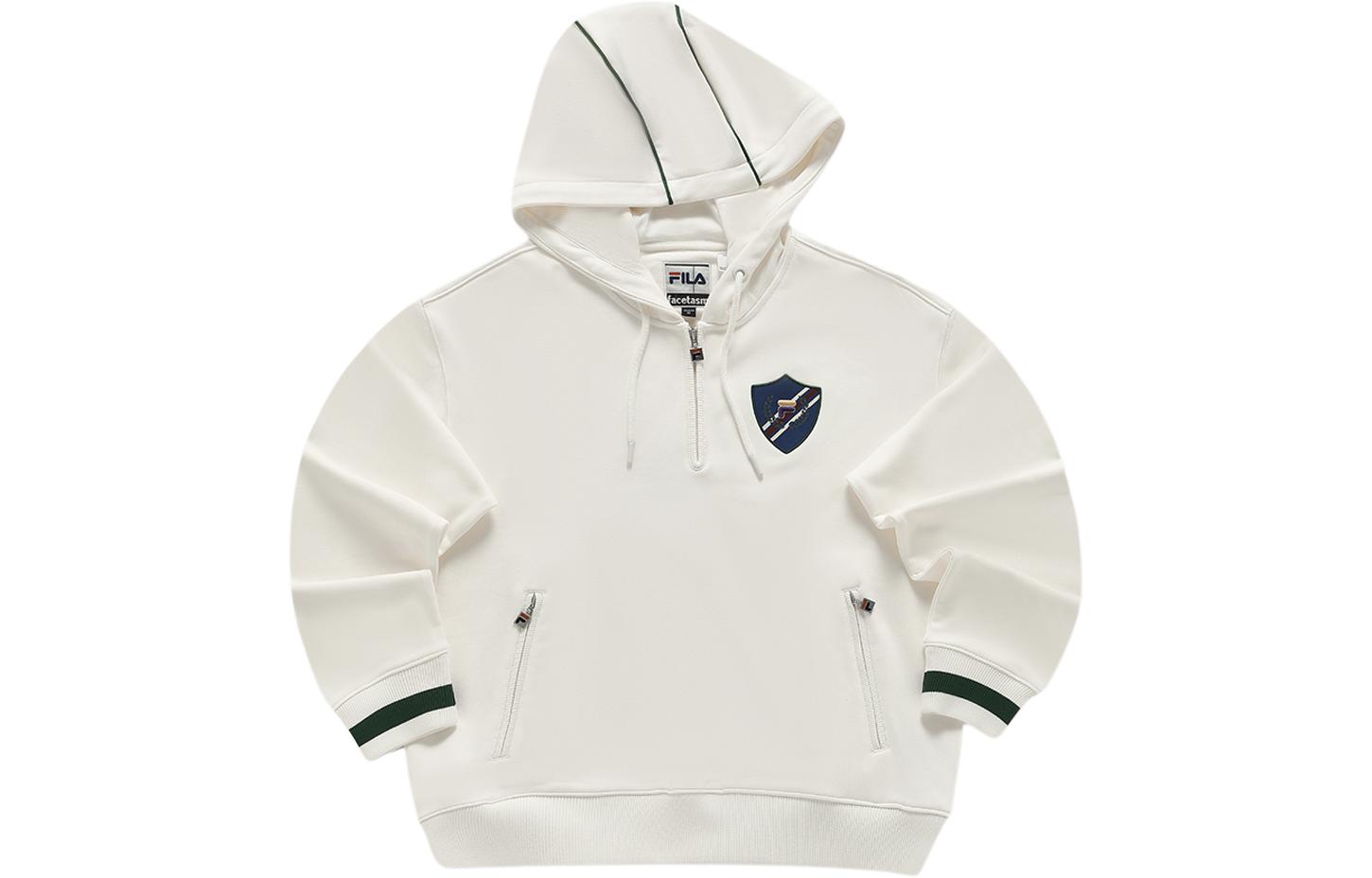 (Women) FILA Fusion FACETASM Oversized Pullover Hoodie in Feather White T11W417204F-IV 圖 2