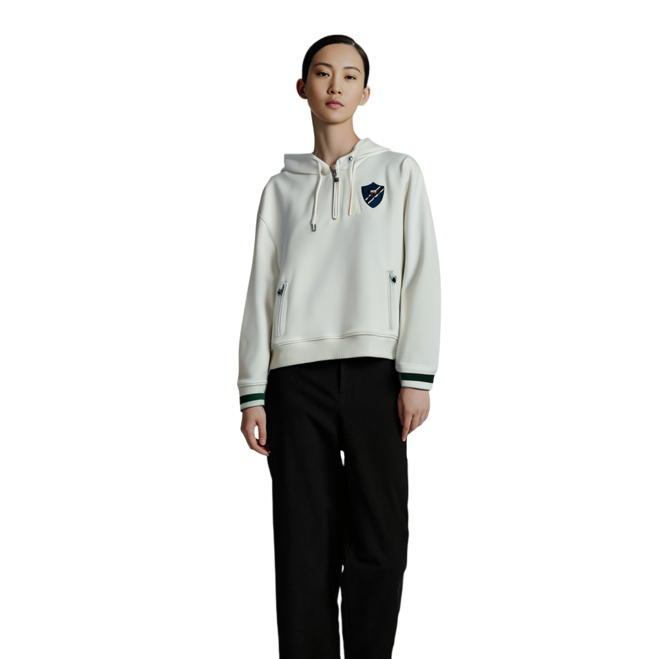 (Women) FILA Fusion FACETASM Oversized Pullover Hoodie in Feather White T11W417204F-IV 圖 4