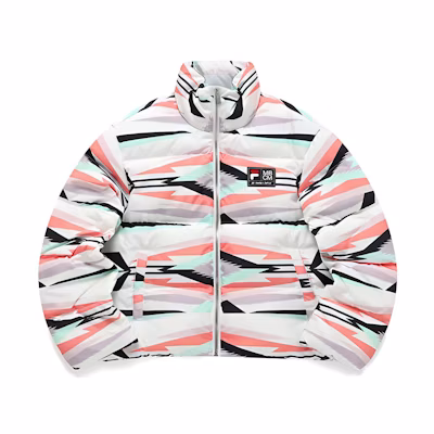 (Women) FILA Fusion Marcelo Burlon Camouflage Puffer Jacket - Stylish & Warm T11W148901F-WT