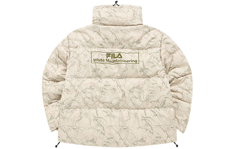 Lookbook (W) FILA Fusion x White Mountaineering Jaket Puffer Musim Dingin Logo - Desain Camo. T11W147905F-LK