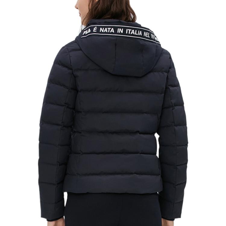 Shop (Women) FILA FW22  Insulated Windproof Hooded Down Jacket - Legend Blue. F51W048916F-NV
